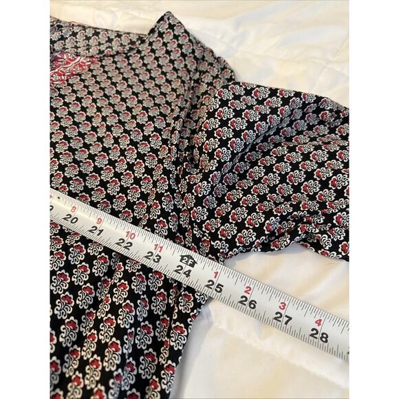 Saint Tropez West Top Womens 2x Boho Red & Blue Colorful 3/4 Length Sleeves - Picture 10 of 11